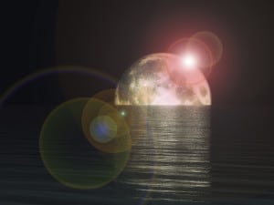 Digital Visualization of a Moonset